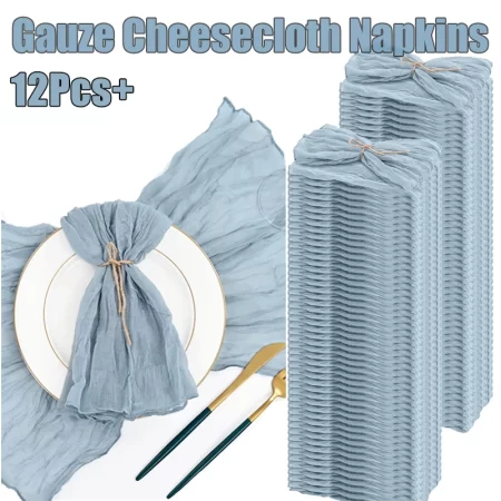 6-120Pcs Table Napkins 20x20inch Dinner Napkins Boho Wedding Napkins Gauze Cheesecloth Napkins Table Towel for Party/Banquet