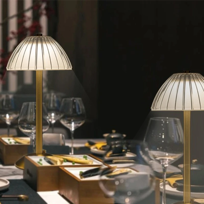 2/1Pcs Retro Bar Table Lamp Restaurant Decoration Lamp LED Rechargeable Desk Light Touch Dimming Night Light Bedroom Lamp - Image 2