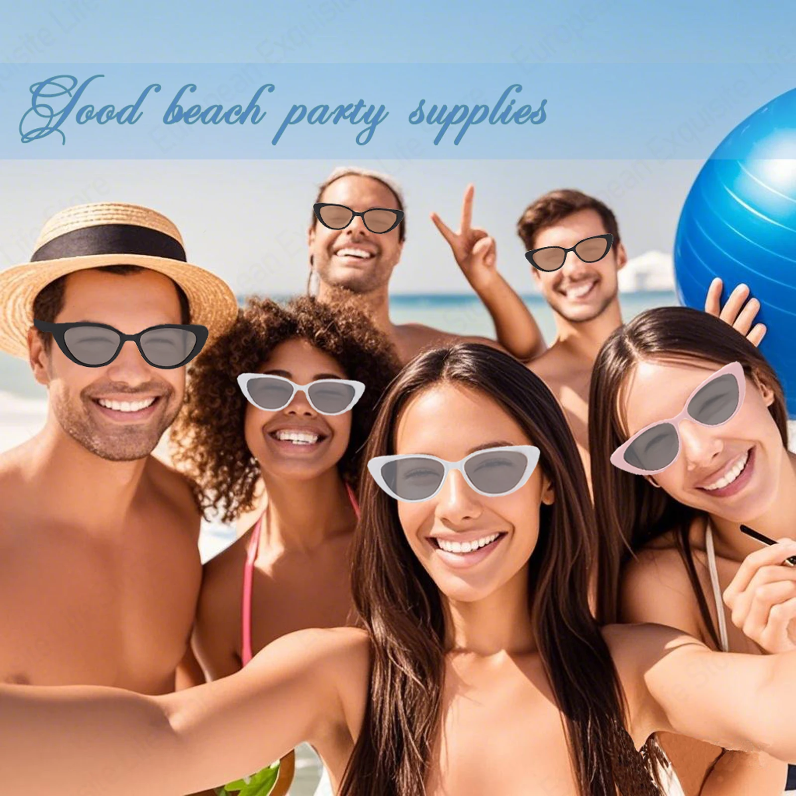 12-100Pcs Cat Eye Sunglasses Bulk Wedding Sunglasses for Guests Retro Premium Sunglasses Bachelorette Party Gift Supplies - Image 3