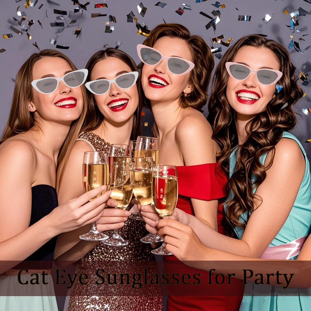 12-100Pcs Cat Eye Sunglasses Bulk Wedding Sunglasses for Guests Retro Premium Sunglasses Bachelorette Party Gift Supplies - Image 4