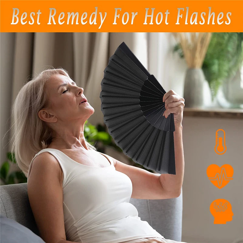 10-100Pcs Black Hand Fans Vintage Chinese Style Folding Fans Cloth Fabric Dance Fan Wedding Party Favor Gift Fans for Guests - Image 4