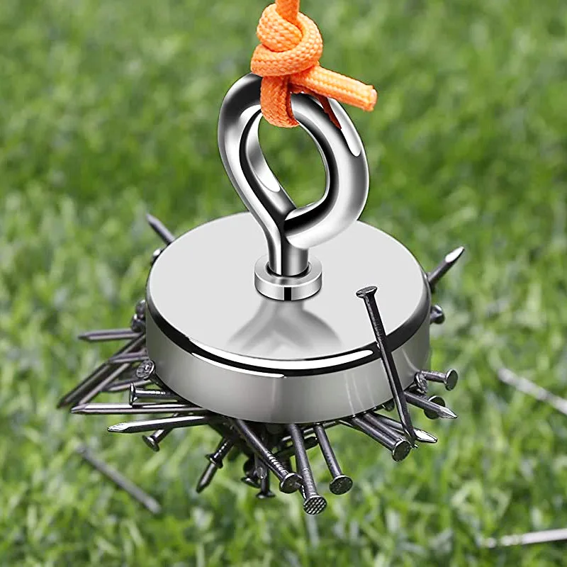 10Pcs Neodymium Magnet Rare Earth Magnetic Hooks with Countersunk Hole Super Powerful Magnetic Sea Fishing Magnet Searcher - Image 3