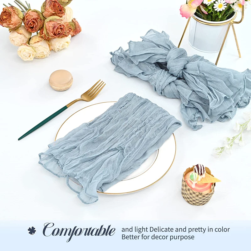 6-120Pcs Table Napkins 20x20inch Dinner Napkins Boho Wedding Napkins Gauze Cheesecloth Napkins Table Towel for Party/Banquet - Image 4